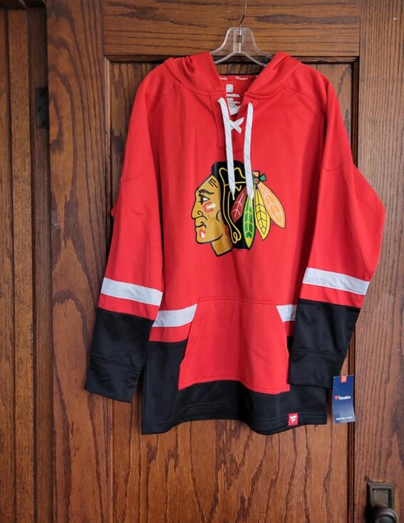 Fanatics Other - CHICAGO BLACKHAWKS Fanatics Hoodie Sweater Mens Medium Red Breakaway Lace Up